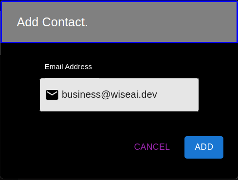 Add contact form.